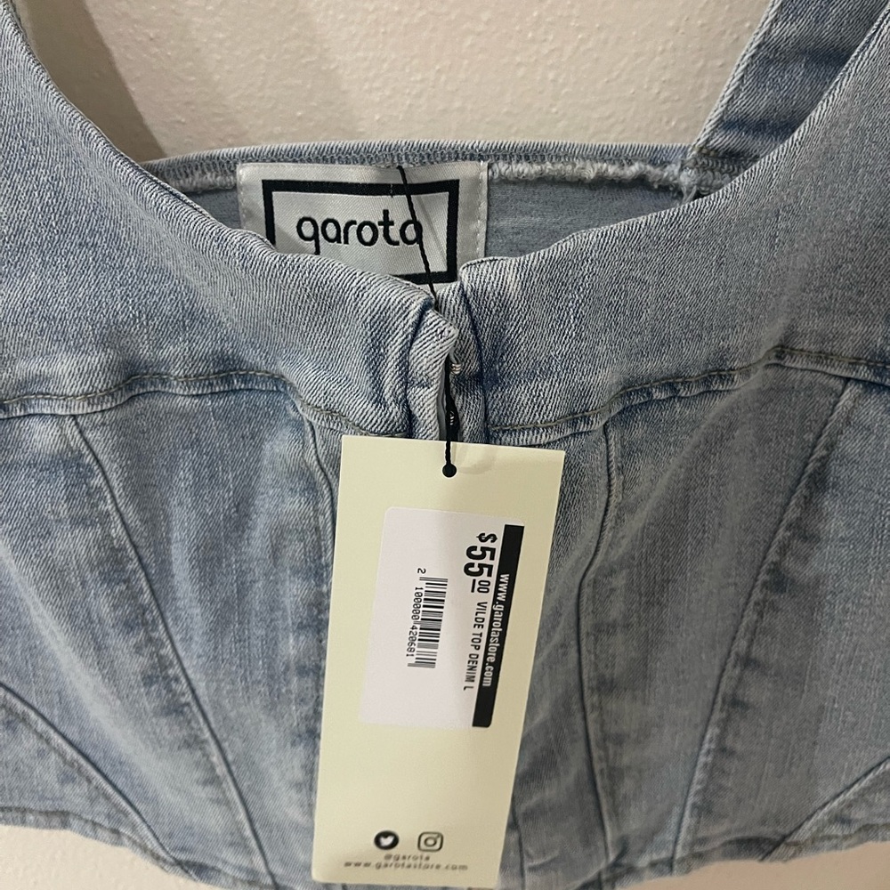 Jean crop top Garota